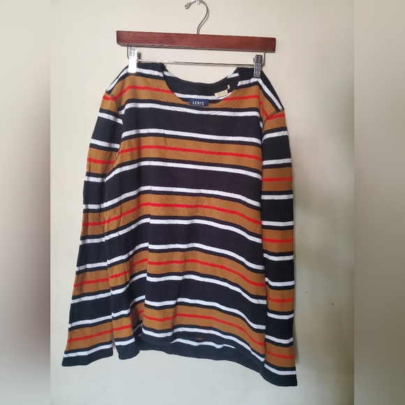 LEVI'S Long Sleeve Tee Stripes Mens Medium - Picture 3 of 5